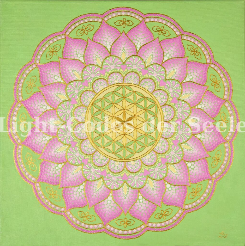 Mandala "Herzöffnung und Selbstliebe" - Schlüssel zum heiligen Raum des Herzens