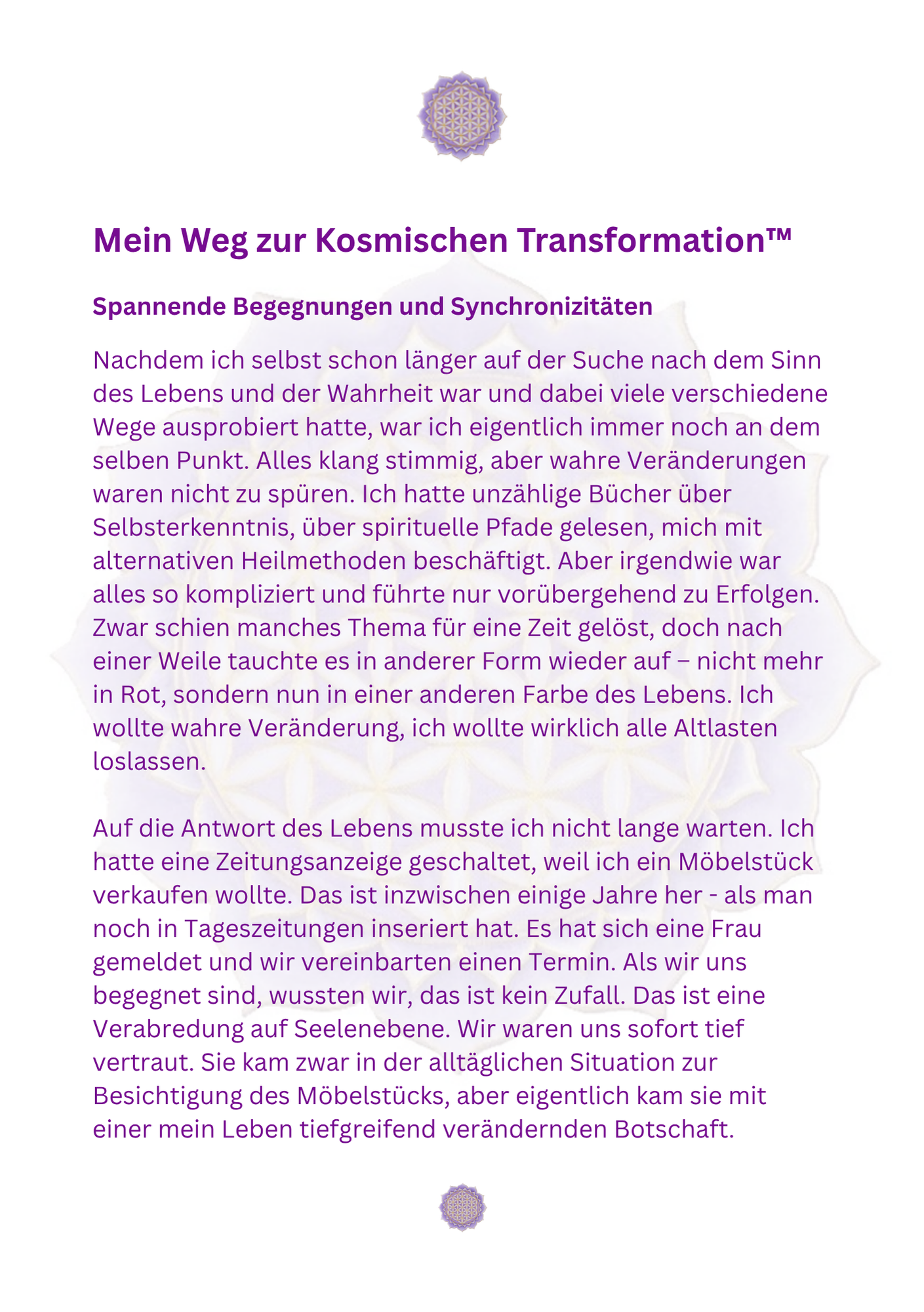 Leseprobe aus dem eBook Kosmische Transformation™ – Prolog: Mein Weg zur Kosmischen Transformation – Erinnerung als Beginn der Heilung